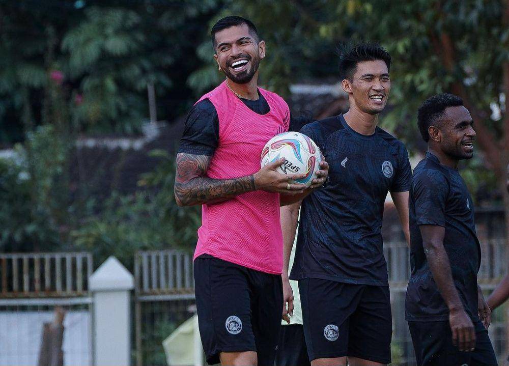 Pemain Arema FC saat sesi latihan. (Dok. MEDIA OFFICER AREMA FC)