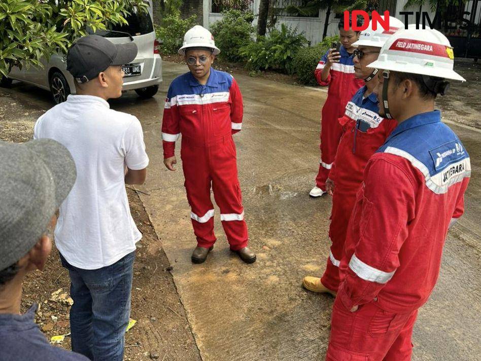 KSO Foster Oil & Energy dan PT Migas Bekasi bangun crossing saluran air untuk cegah banjir. (Istimewa)