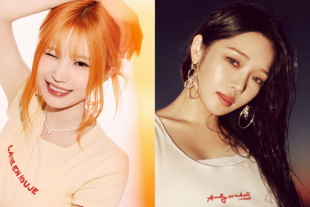 potret Hayoung dan Jisun fromis_9 di single album Supersonic (x.com/realfromis_9)