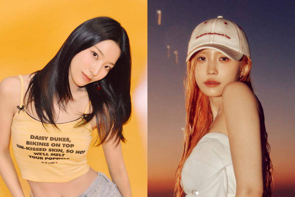 potret Saerom dan Hayoung fromis_9 di single album Supersonic (dok. Weverse/fromis_9)