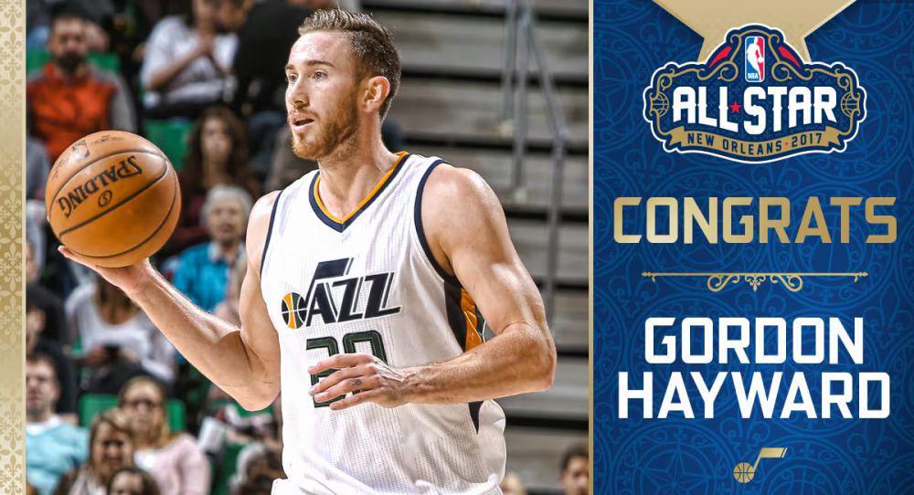 Gordon Hayward masuk NBA All-Star setelah tampil impresif bersama Utah Jazz pada musim 2016/2017. (nba.com)