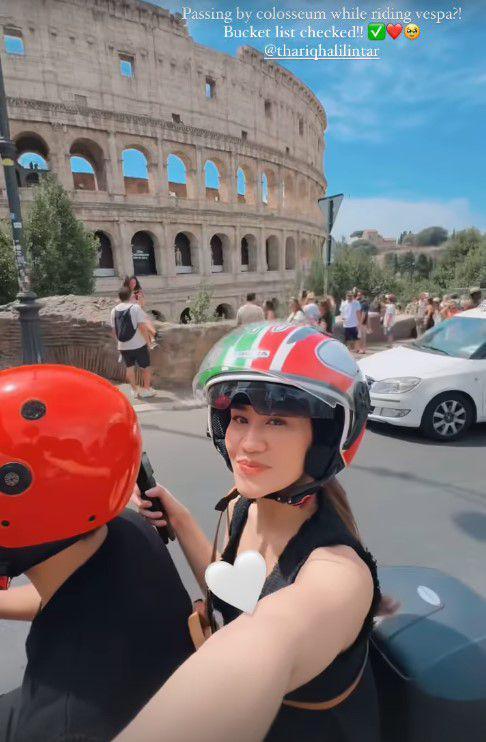 Thariq Aaliyah motoran di Italia (Instagram.com/thariqhalilintar)