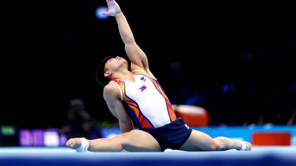 Pesenam Filipina, Carlos Edriel Yulo. (olympics.com).