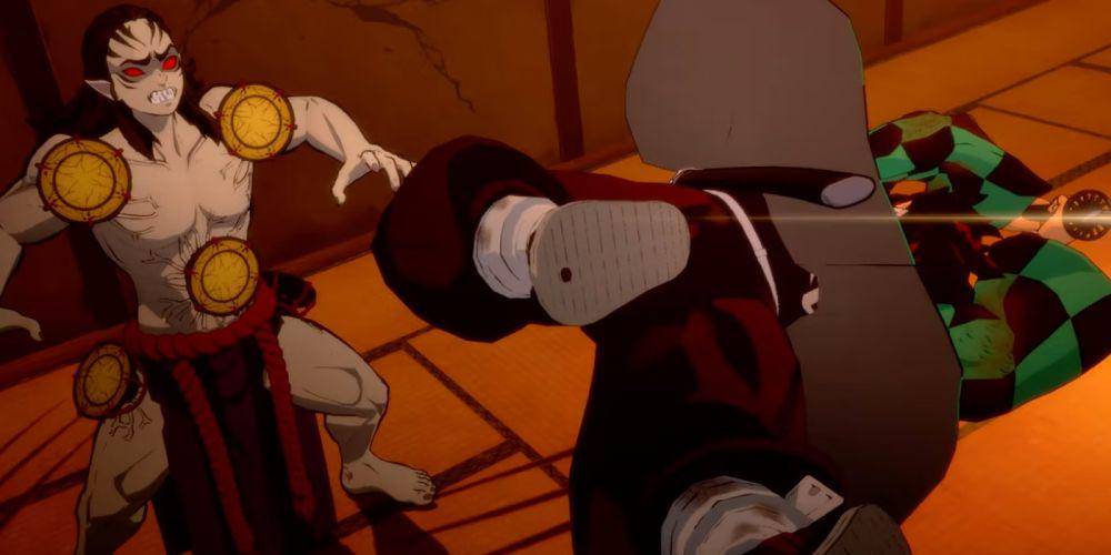 cuplikan Kyogai vs Tanjiro (dok. Koyoharu Gotoge, SHUEISHA, Aniplex, ufotable/Demon Slayer: Kimetsu no Yaiba)