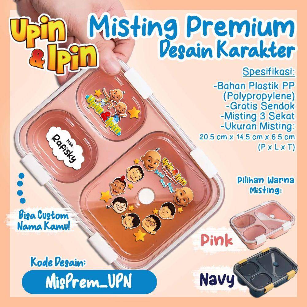 Upin Ipin lunch set (shopee.co.id/Custom case murah cr store)