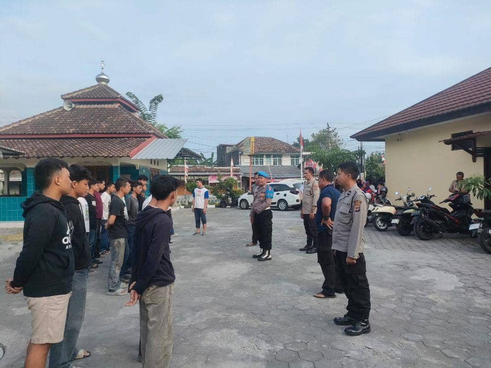 Polsek Jetis mengamankan 25 remaja yang berencana tawuran.(Dok.Polres Bantul)