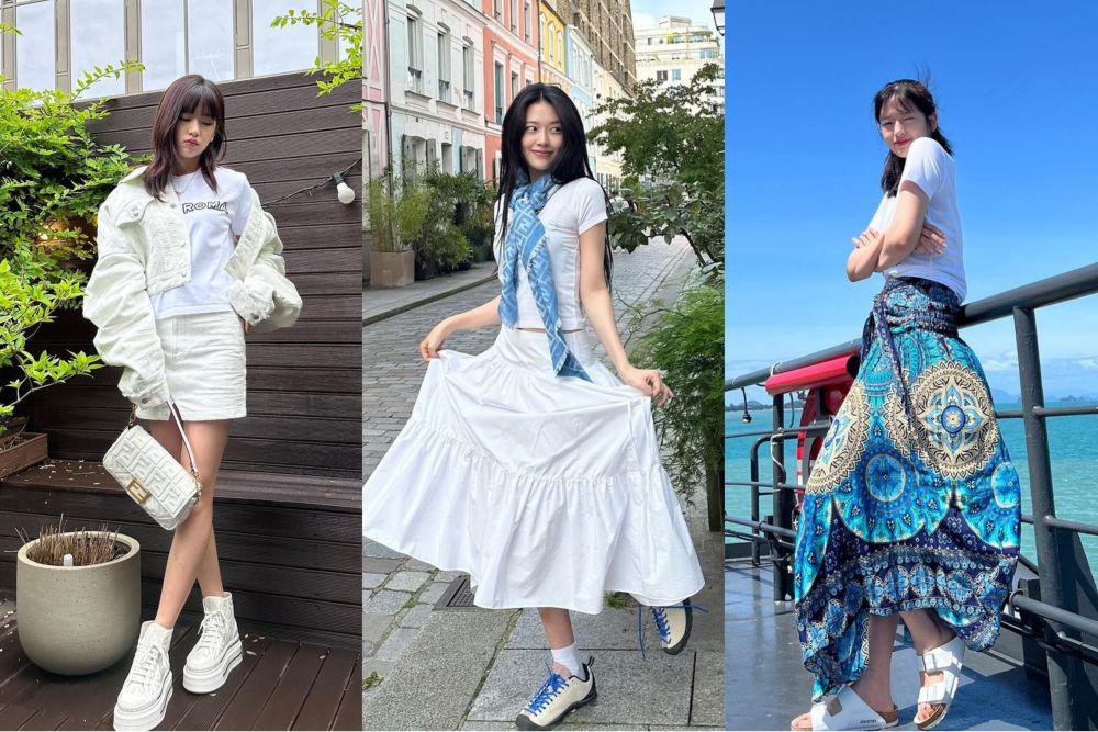 7 Ide Padu Padan T-shirt ala Yujin IVE, Manis dan Fresh!