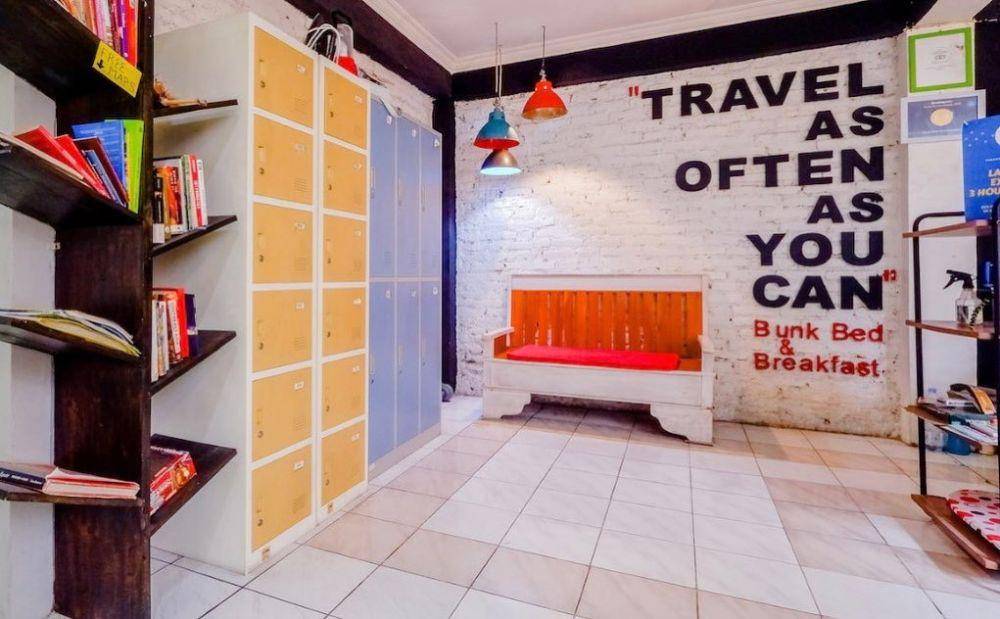 fasilitas di Hostel Bunk Bed and Breakfast Yogyakarta (instagram.com/bunkbedandbreakfast)