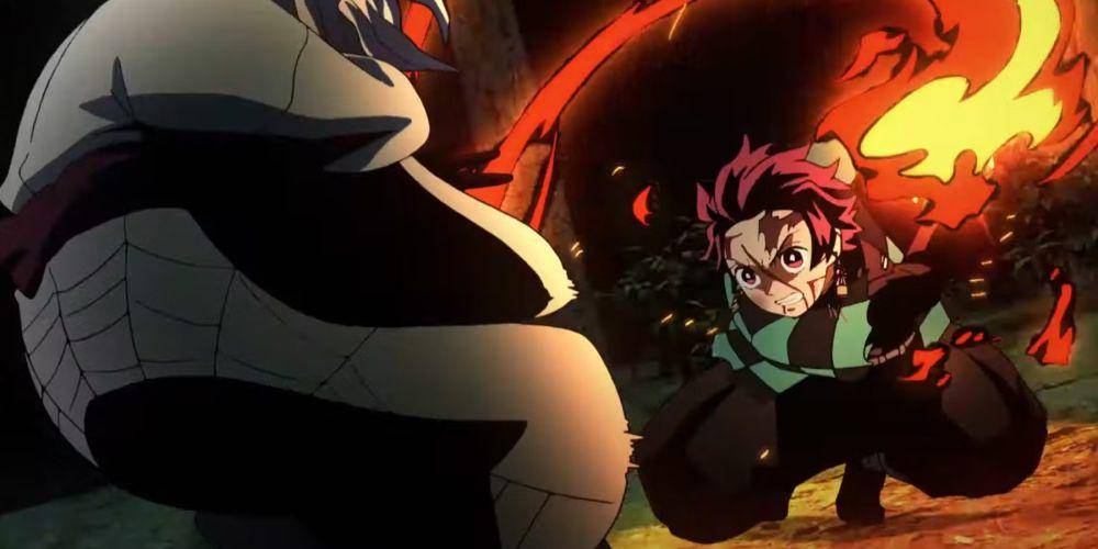 cuplikan Tanjiro vs Rui (dok. Koyoharu Gotoge, SHUEISHA, Aniplex, ufotable/Demon Slayer: Kimetsu no Yaiba)
