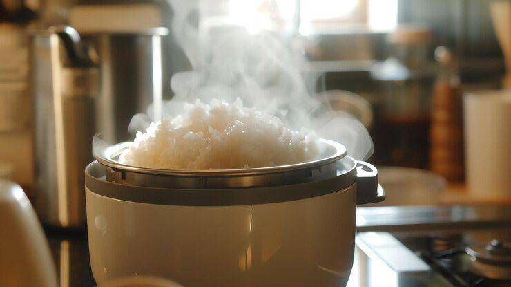 ilustrasi nasi di dalam rice cooker (freepik.com/user4266146)