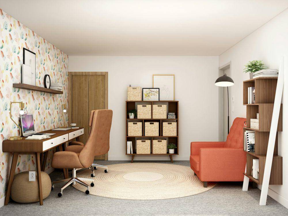 Penyimpanan untuk home office (unsplash.com/Collov Home Design)