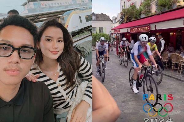 Azriel dan Sarah Menzel nonton Olimpiade 2024 Paris (instagram.com/azriel_hermansyah)