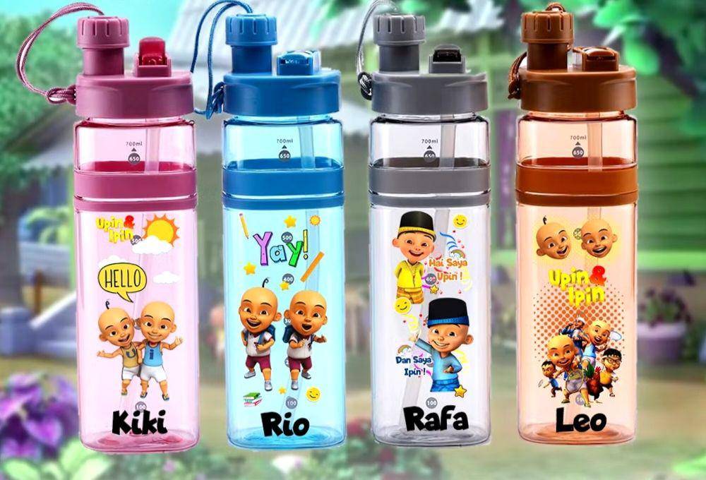 Botol minum Upin Ipin. (Shopee.co.id/custompremiumcase)