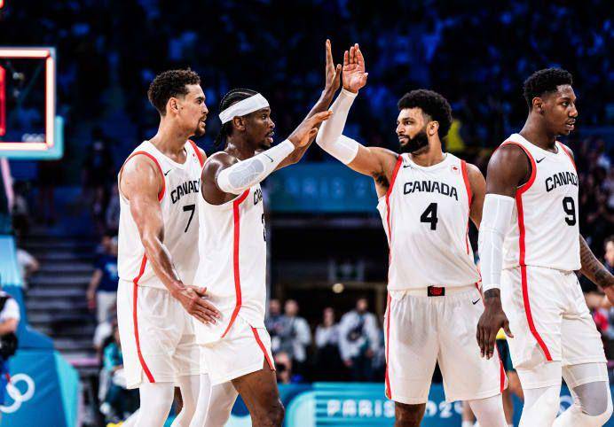 Pemain timnas basket putra Kanada di Olimpiade 2024. (fiba.basketball)