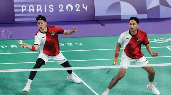 Fajar/Rian bertanding di Olimpiade Paris 2024 (instagram.com/badminton.ina)