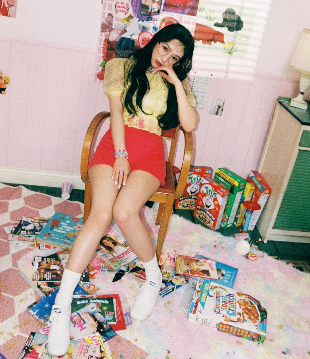 OOTD Merah Joy Red Velvet (instagram.com/_imyour_joy)