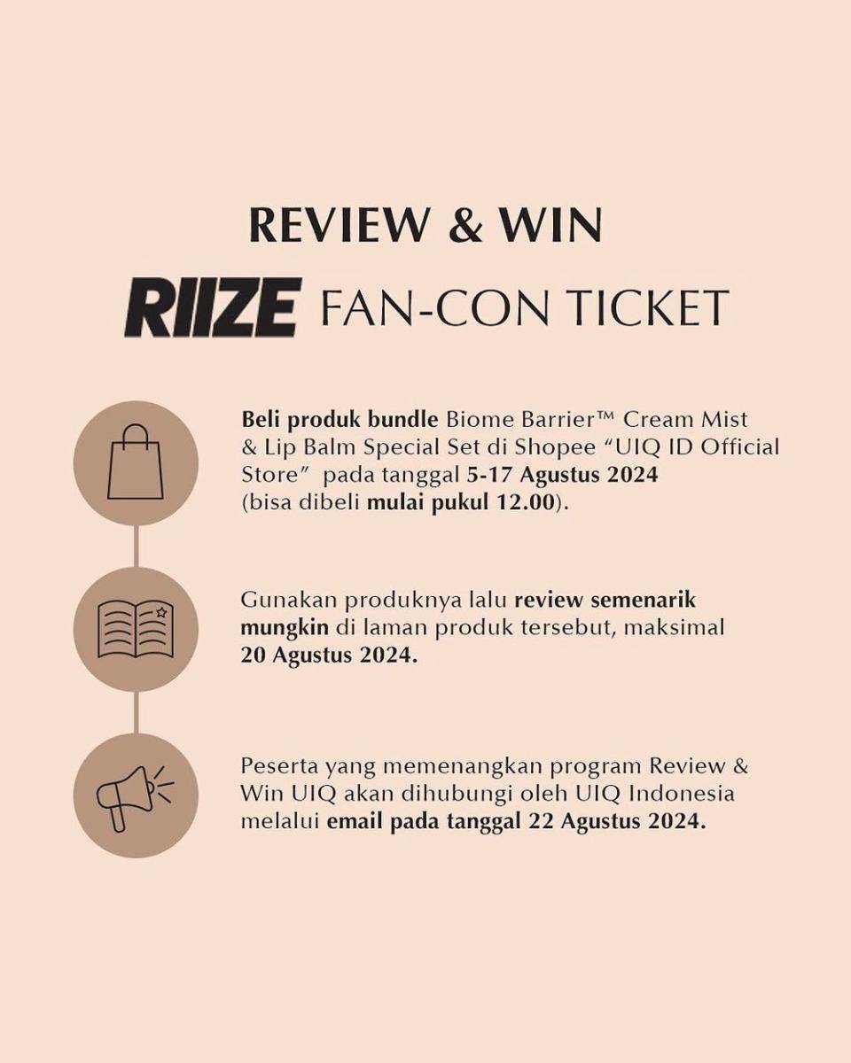cara menang tiket fan-con RIIZE di Jakarta gratis (instagram.com/uiq.id)