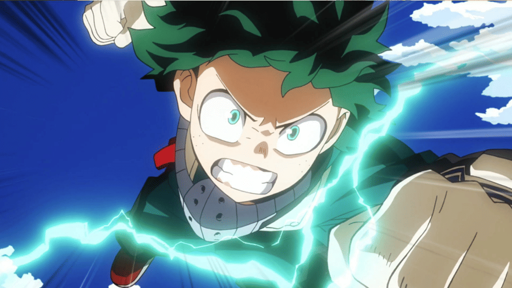 Deku melawan musuh (dok. Bones/My Hero Academia)