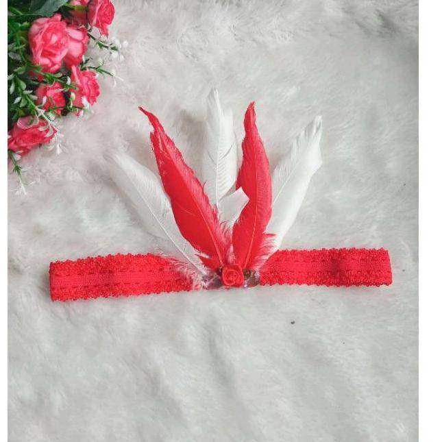 ilustrasi bandana bulu merah putih (tokopedia.com/semerbakmarket)