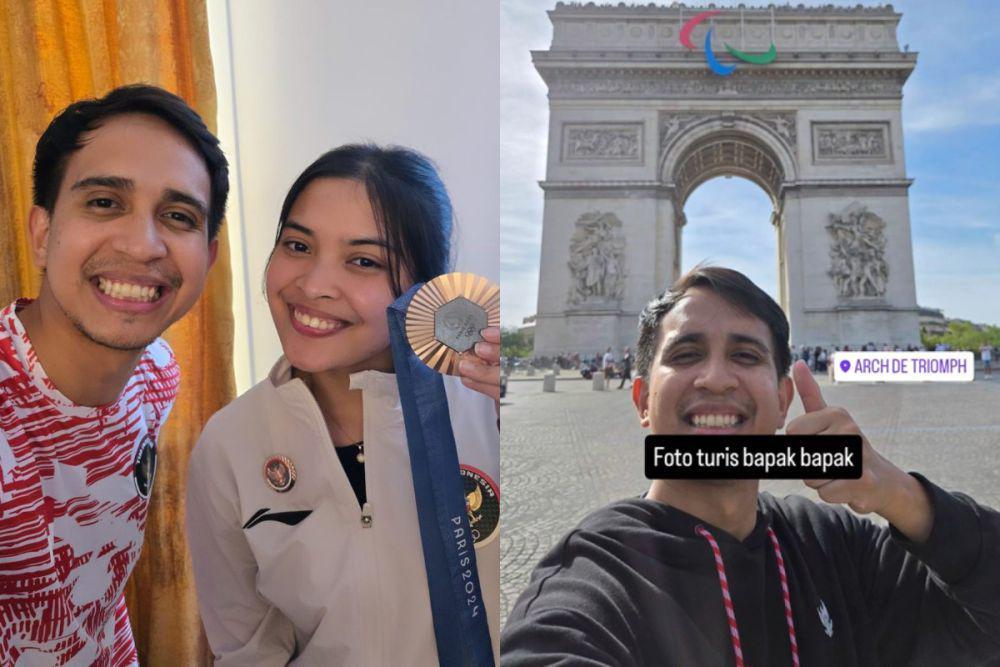 7 Potret Andovi da Lopez di Paris, Nonton Olimpiade 2024 dan Wisata
