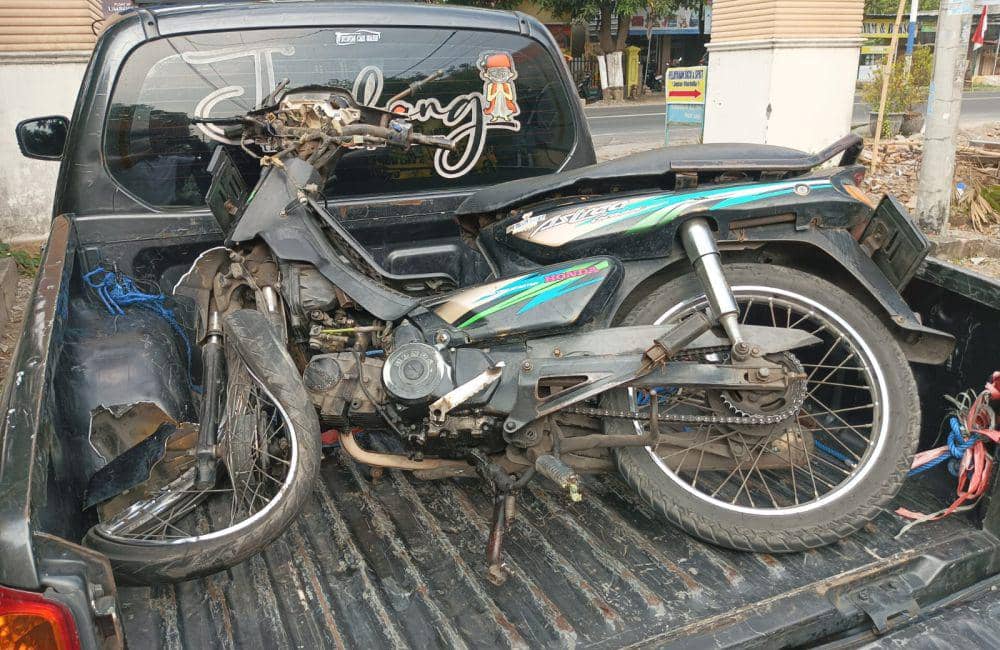 Motor korban tabrak lari diamankan Satlantas Polres Jombang. IDN Times/Polres Jombang