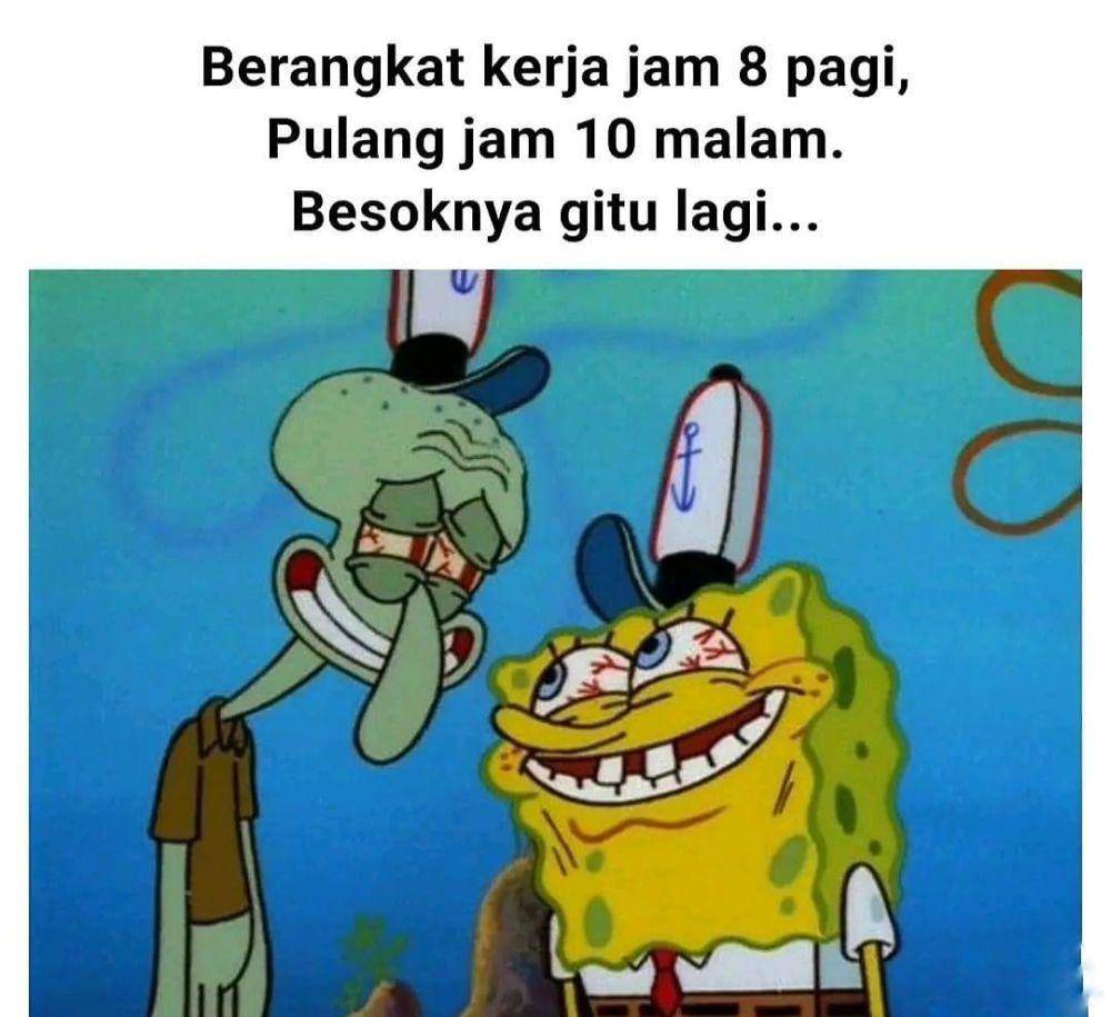 meme ngeluh kerja (instagram.com/lawakscience)