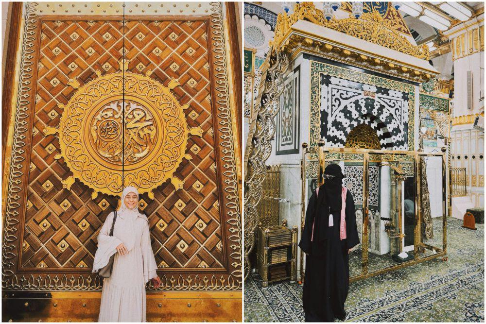 8 Potret Karin Novilda Berhijab saat Umrah, Meneduhkan!