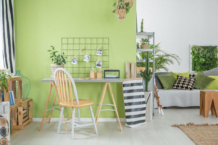 ilustrasi area belajar di kamar tidur (freepik.com/Alrightstock)