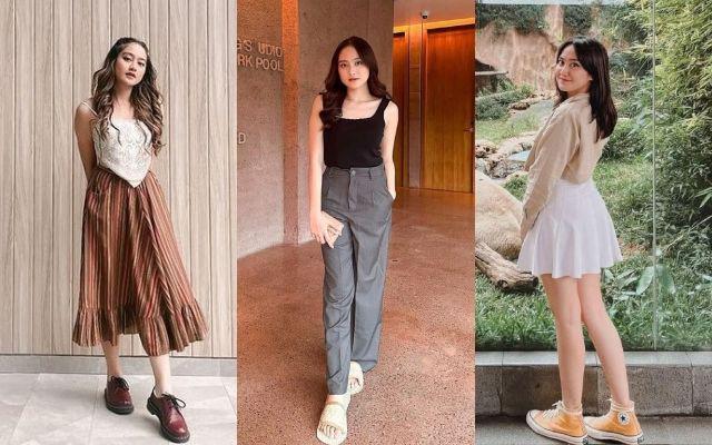 8 Gaya Outfit Salshabilla Adriani, Pilih Tone Minimalis Netral