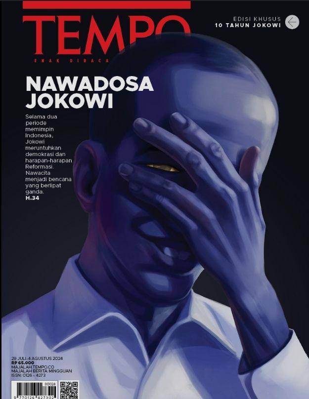 Sampul depan Majalah Tempo edisi khusus evaluasi kepemimpinan Jokowi. (Dokumentasi Istimewa)