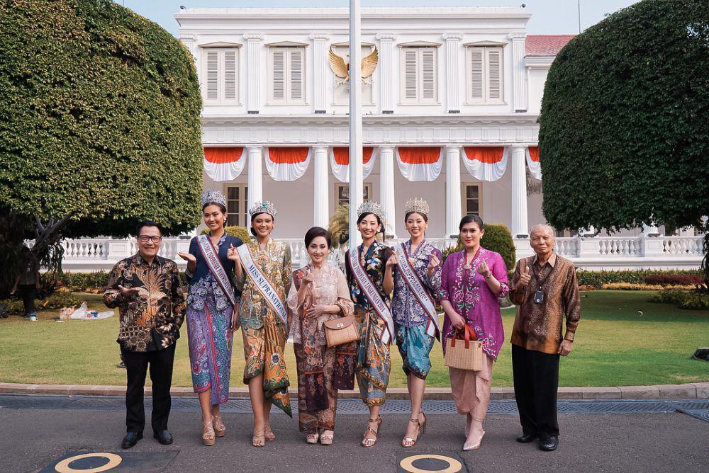 Potret Kunjungan Top 4 Puteri Indonesia 2024 ke Istana Presiden (Instagram.com/officialputeriindonesia)