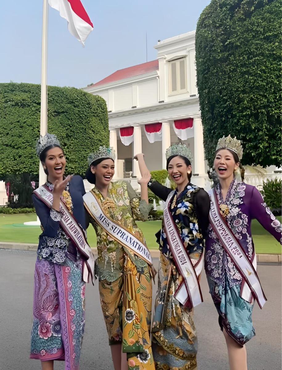 Potret Kunjungan Top 4 Puteri Indonesia 2024 ke Istana Presiden (Instagram.com/sophiekirana)