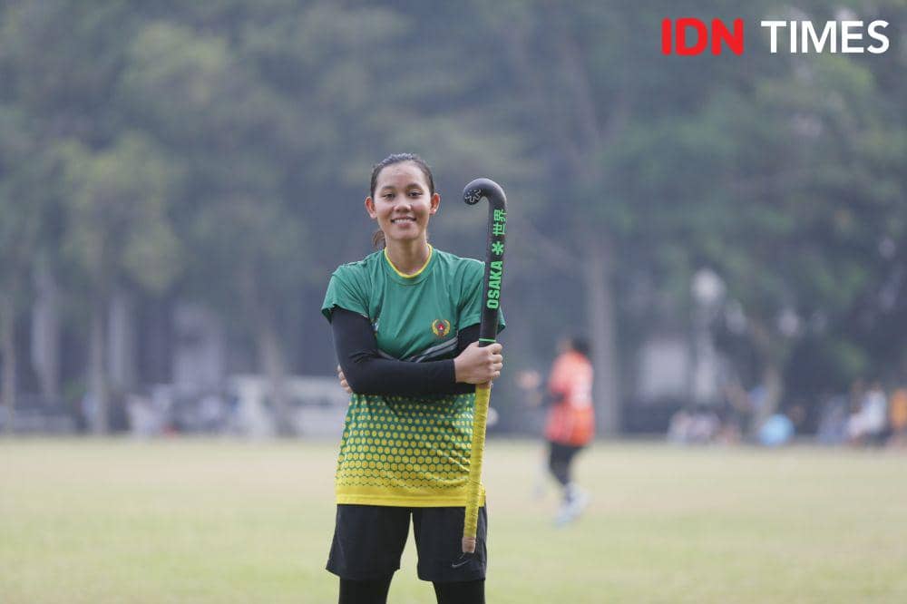 Otta Lestarina Silalahi, kapten tim hoki putri Indoor Sumut (IDN Times/Doni Hermawan)