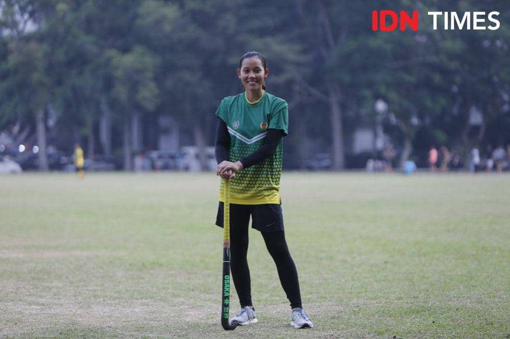 Otta Lestarina Silalahi, kapten tim hoki putri Indoor Sumut (IDN Times/Doni Hermawan)