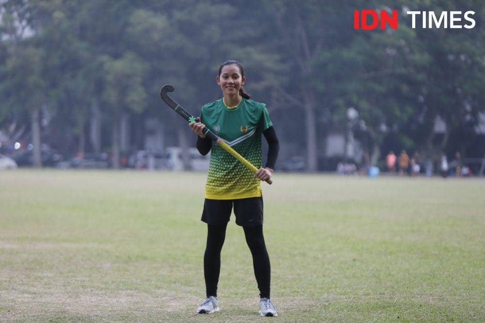 Otta Lestarina Silalahi, kapten tim hoki putri Indoor Sumut (IDN Times/Doni Hermawan)