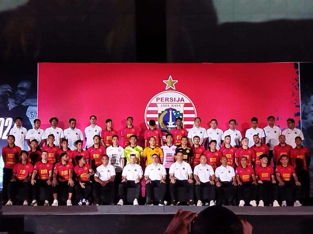 Launching tim dan jersey Persija musim 2024/25 di JIS. (IDN Times/Sandy Firdaus)