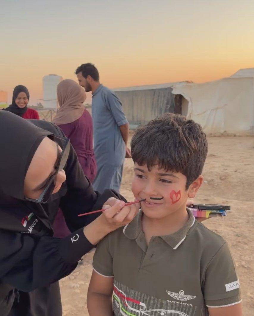potret Zaskia Mecca di kamp pengungsian Palestina (instagram.com/zaskiadyamecca)