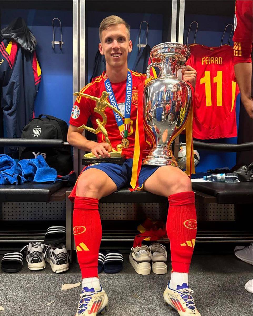 Dani Olmo ketika memenangkan Piala Eropa 2024 (instagram.con/daniolmo)
