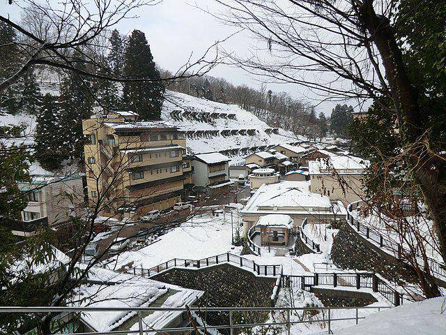 potret Yuwaku Onsen di Kanazawa, Jepang (commons.wikimedia.org/Motokoka)