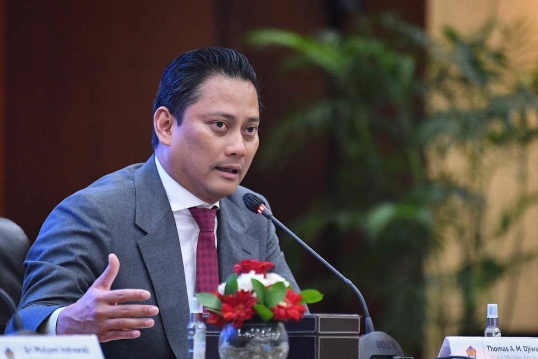 Wakil Menteri Keuangan II Thomas Djiwandono. (ANTARA FOTO//Aditya Pradana Putra)