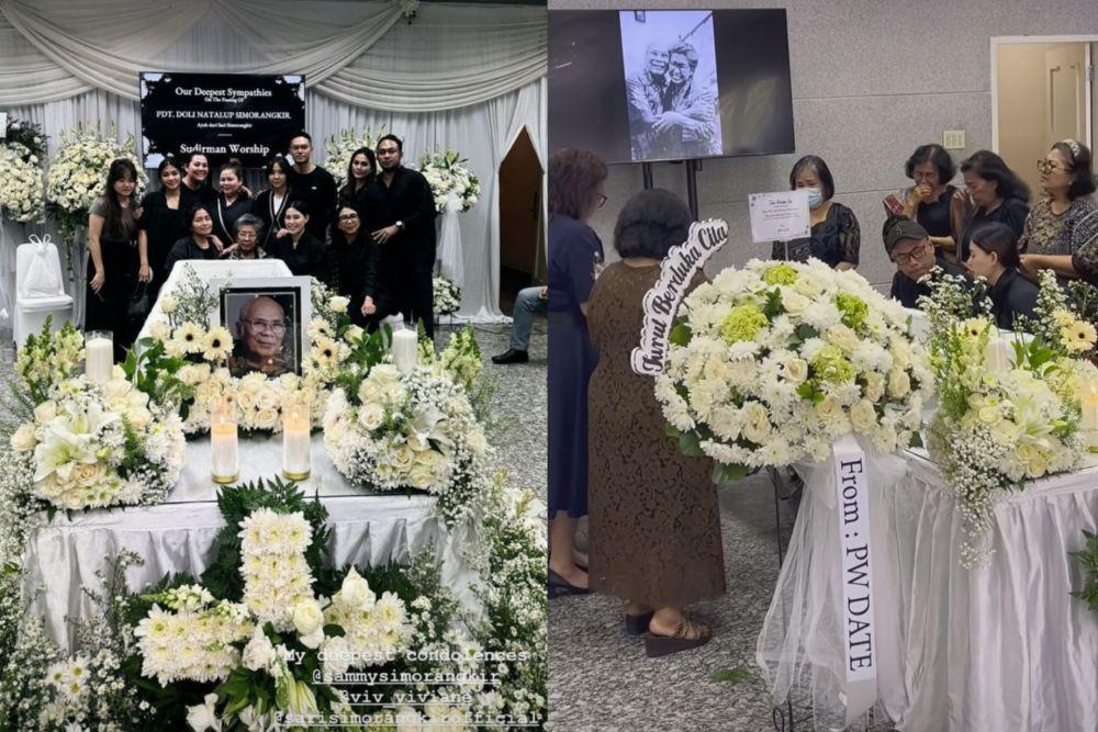 8 Suasana Rumah Duka Ayah Sammy Simorangkir, Sahabat Artis Melayat