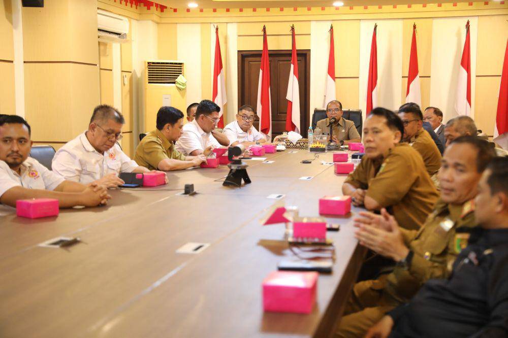 Rapat virtual Pemprov Lampung bersama Banten bahan usulan tuan rumah PON 2032. (DOK. Pemprov Lampung).