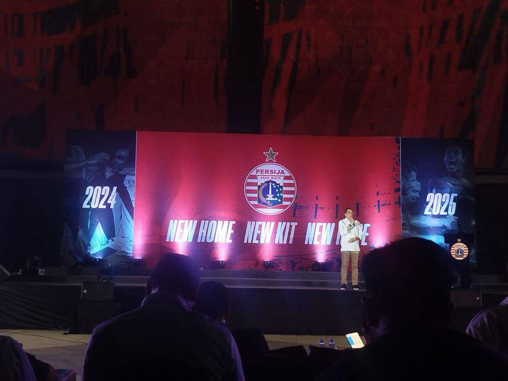 Suasana launching tim Persija untuk musim 2024/25 di JIS. (IDN Times/Sandy Firdaus)