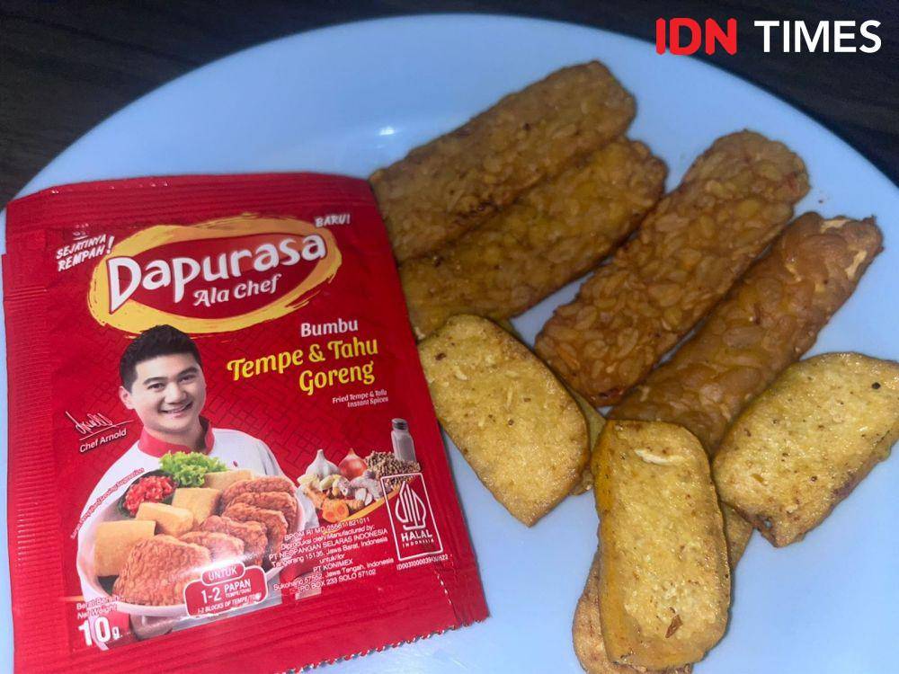 Potret tahu dan tempe pakai bumbu Dapurasa Ala Chef (IDN Times/Nisa Meisa Zarawaki)
