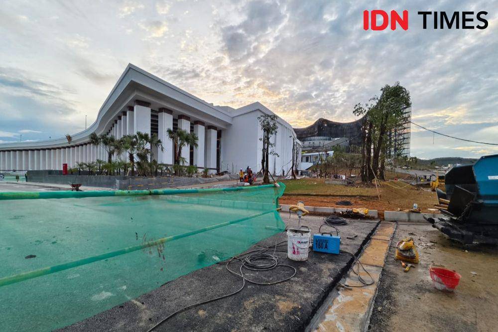 Suasana Istana Presiden di Ibu Kota Nusantara (IKN) terkini. (IDN Times/Umi Kalsum)