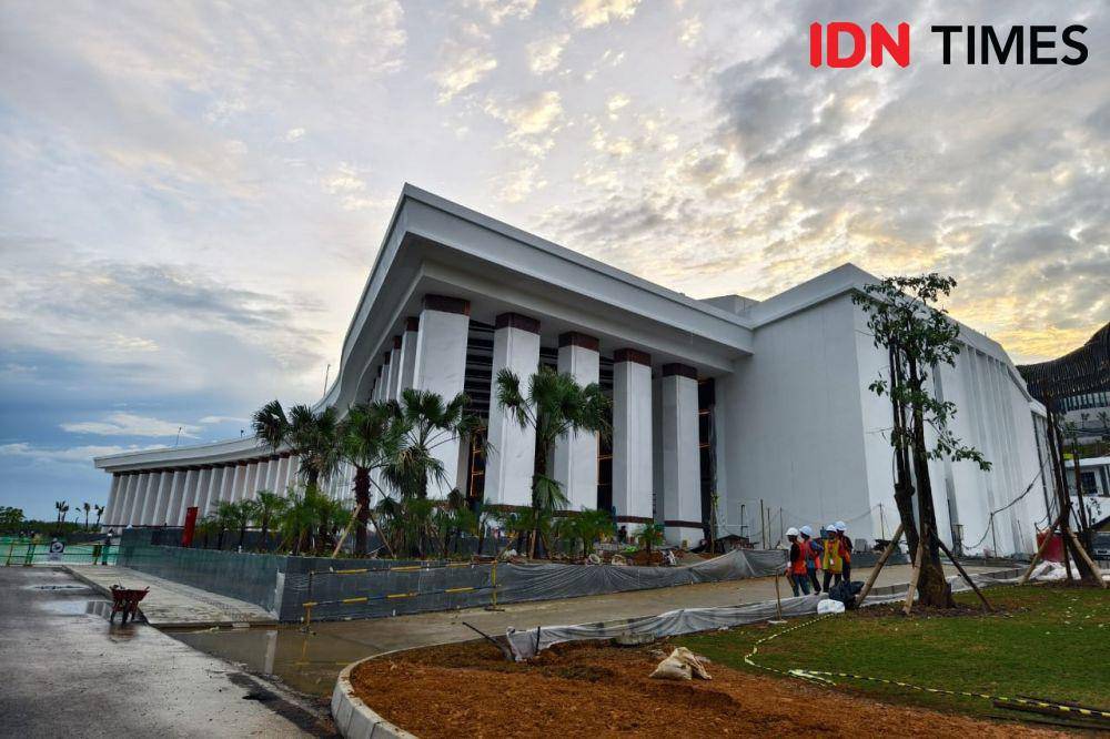 Suasana Istana Presiden di Ibu Kota Nusantara (IKN) terkini. (IDN Times/Umi Kalsum)