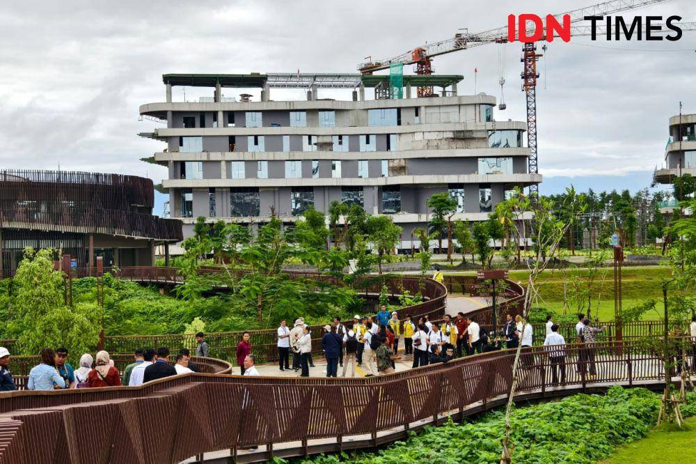 Suasana pembangunan di kawasan IKN terkini. (IDN Times/Umi Kalsum)
