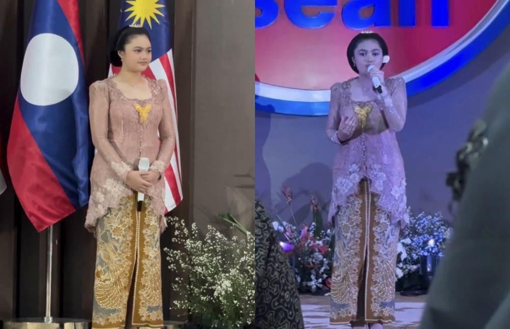 7 Potret Amora Lemos Jadi Bintang Tamu di HUT ASEAN Ke-57