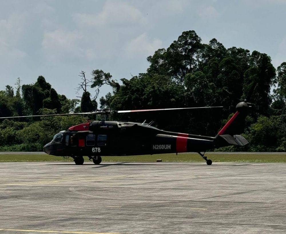 Helikopter Black Hawk Tiba di Pekanbaru untuk Pemadaman Karhutla