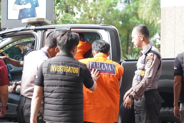 Penahanan tersangka pelaku TPPO yang terdampar di Sukabumi (dok. Dirjen Imigrasi)